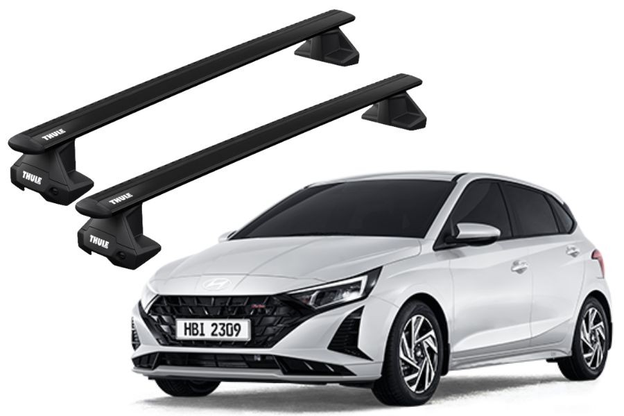 Barras THULE EVO WingBar para autos HYUNDAI i20 desde 2020-2022 negro