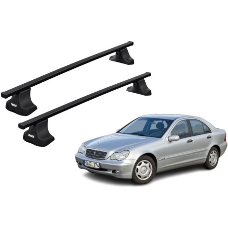 Barras THULE SquareBar para autos MERCEDES BENZ C-Class (W203) 2004 a 2006