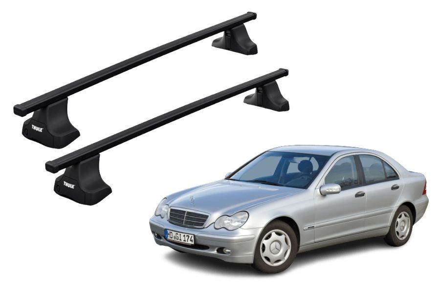 Barras THULE SquareBar para autos MERCEDES BENZ C-Class (W203) 2004 a 2006