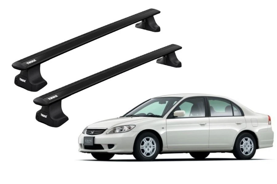Barras THULE WingBar para autos HONDA Civic 2001 a 2005 negro