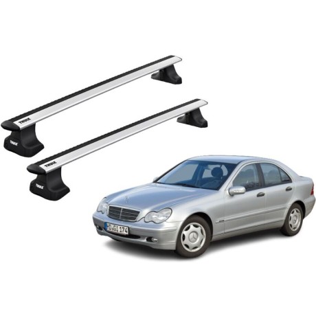 Barras THULE WingBar para autos MERCEDES BENZ C-Class (W203) 2000 a 2003