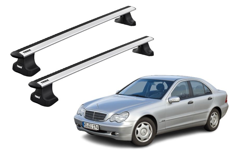 Barras THULE WingBar para autos MERCEDES BENZ C-Class (W203) 2000 a 2003