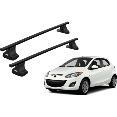 Barras THULE SquareBar para autos MAZDA 2 2002 a 2007
