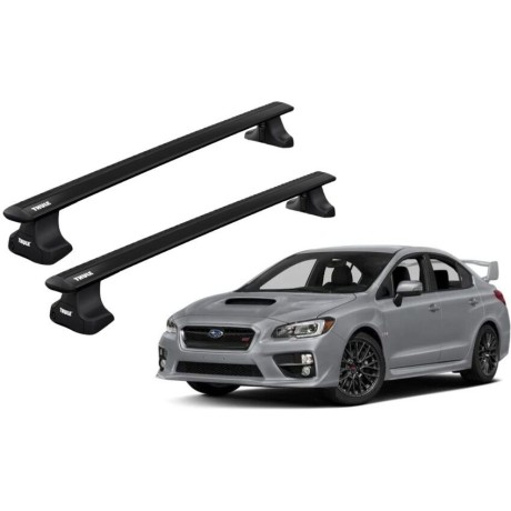 Barras THULE WingBar para autos SUBARU Impreza WRX 2014 a 2017 negro