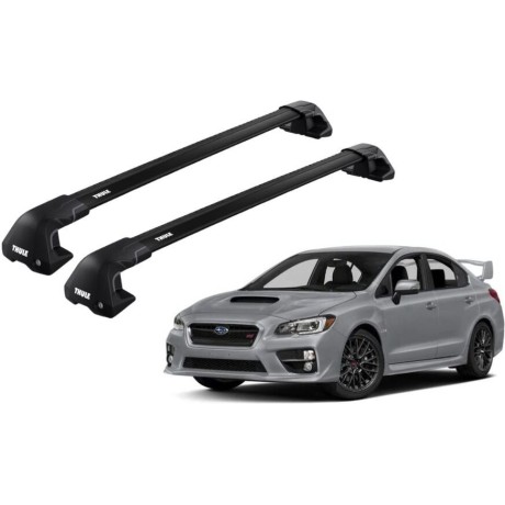 Barras THULE EDGE Flush para autos SUBARU Impreza WRX 2014 a 2017 negro