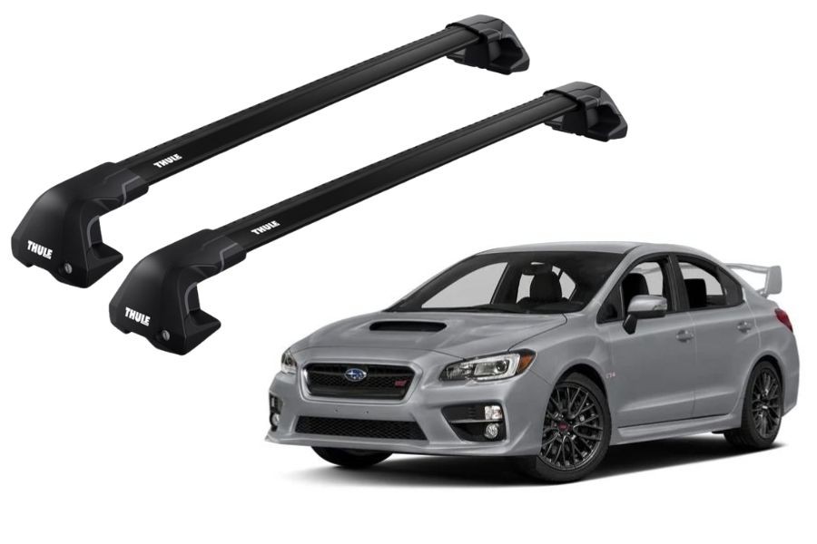 Barras THULE EDGE Flush para autos SUBARU Impreza WRX 2014 a 2017 negro
