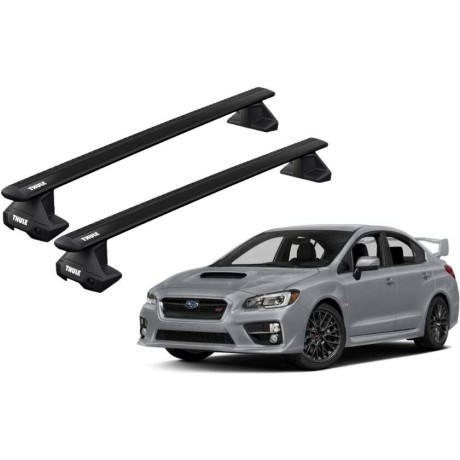 Barras THULE EVO WingBar para autos SUBARU Impreza WRX 2014 a 2017 negro