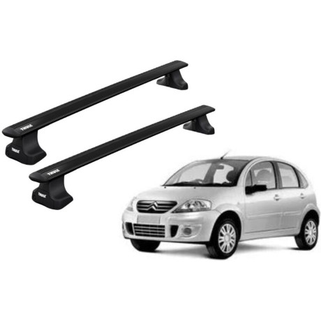 Barras THULE WingBar para autos CITROEN C3 2002 a 2009 negro