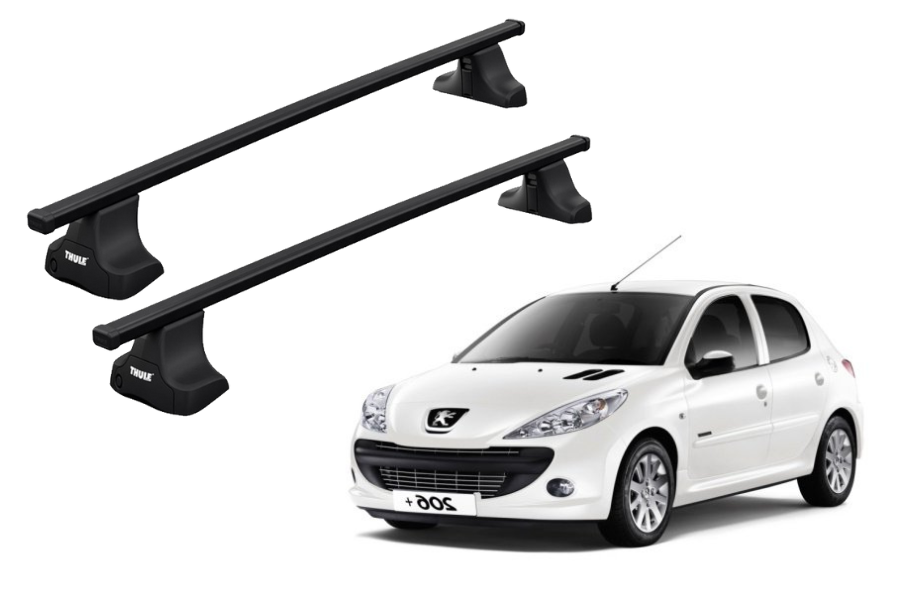 Barras THULE SquareBar para autos PEUGEOT 206+ 2009 a 2012