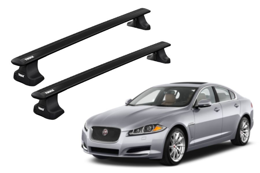 Barras THULE WingBar para autos JAGUAR XF 2008 a 2015 negro