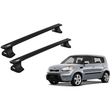 Barras THULE WingBar para autos KIA Soul 2008 a 2013 negro