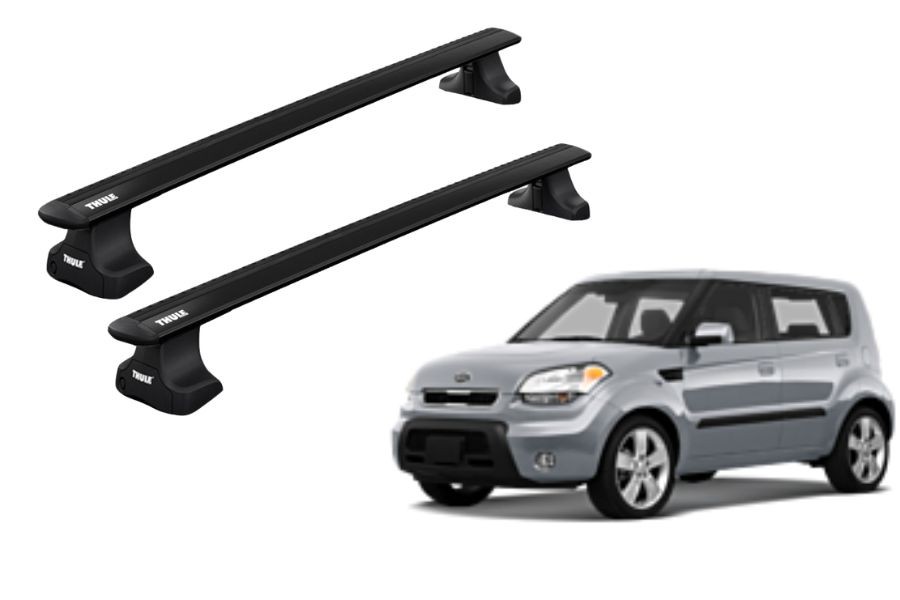 Barras THULE WingBar para autos KIA Soul 2008 a 2013 negro