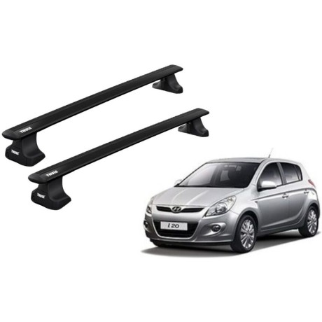 Barras THULE WingBar para autos HYUNDAI i20 2009 a 2015 negro