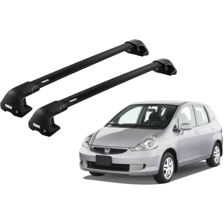 Barras THULE EDGE Flush para autos HONDA Fit 2008 a 2014 negro