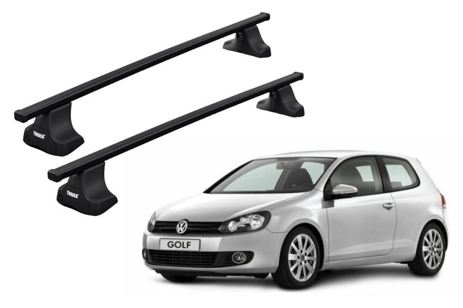 Barras THULE SquareBar para autos VOLKSWAGEN Golf 2008 a 2012