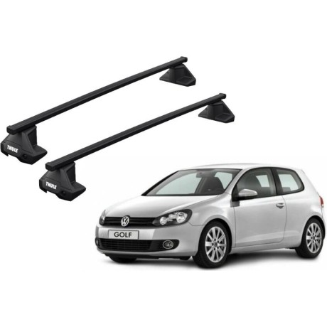 Barras THULE EVO SquareBar para autos VOLKSWAGEN Golf 2008 a 2012