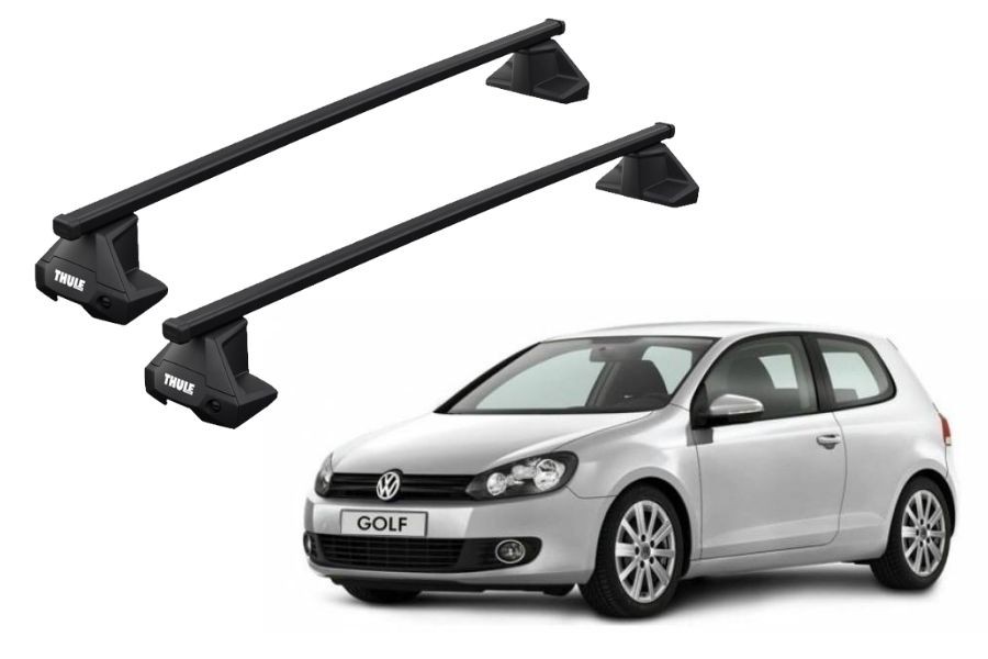 Barras THULE EVO SquareBar para autos VOLKSWAGEN Golf 2008 a 2012