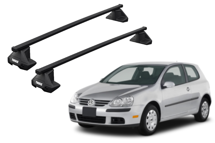 Barras THULE EVO SquareBar para autos VOLKSWAGEN Golf 2004 a 2007