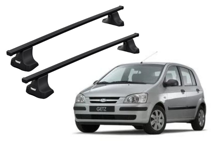 Barras THULE SquareBar para autos HYUNDAI Getz 2002 a 2004