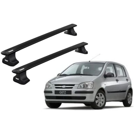 Barras THULE WingBar para autos HYUNDAI Getz 2002 a 2004 negro