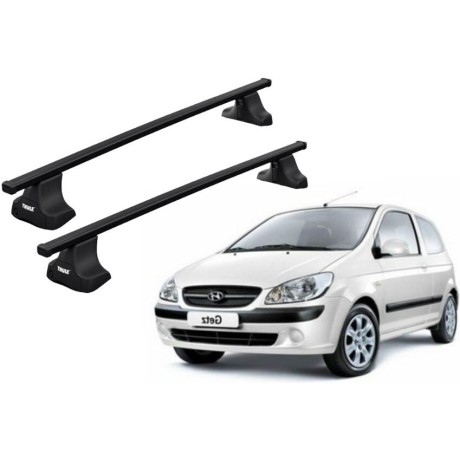 Barras THULE SquareBar para autos HYUNDAI Getz 2005 a 2011