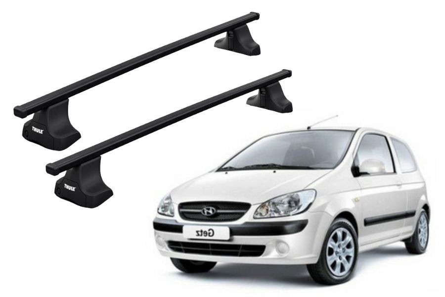 Barras THULE SquareBar para autos HYUNDAI Getz 2005 a 2011