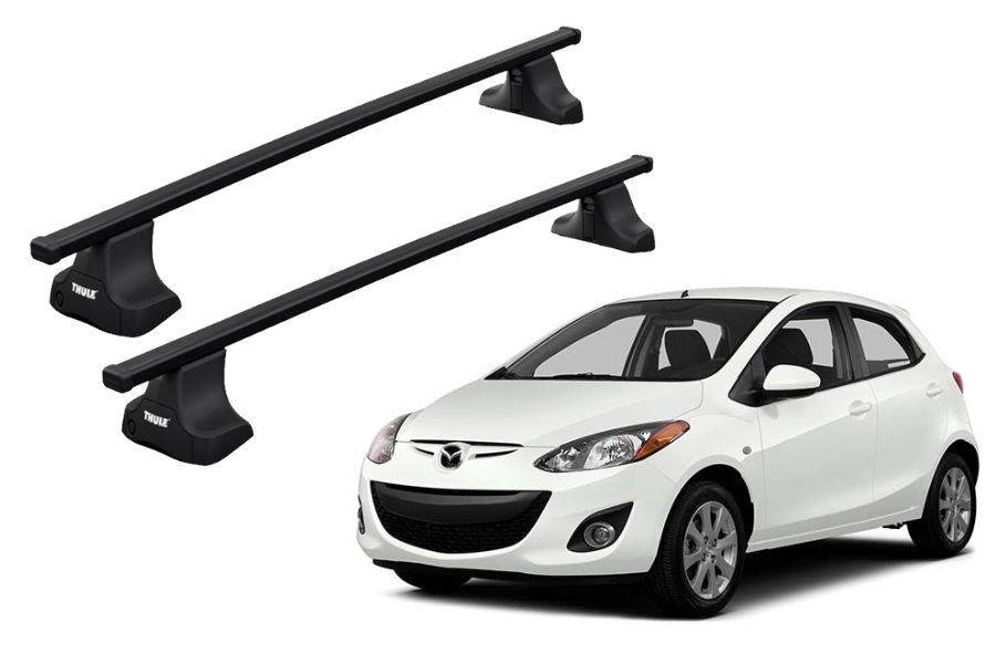 Barras THULE SquareBar para autos MAZDA Demio 2002 a 2007