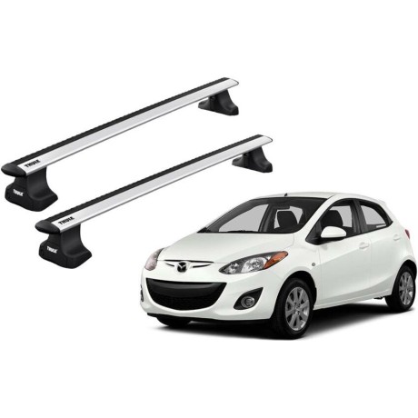 Barras THULE WingBar para autos MAZDA Demio 2002 a 2007