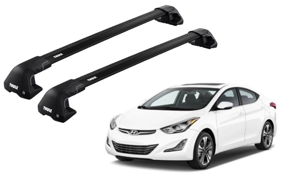 Barras THULE EDGE Flush para autos HYUNDAI Avante desde 2016 negro