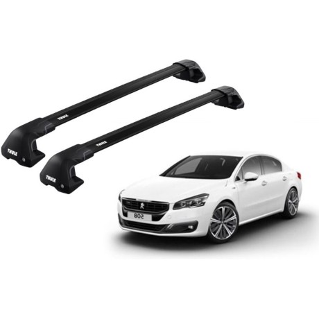 Barras THULE EDGE Flush para autos PEUGEOT 508 2011 a 2018 negro
