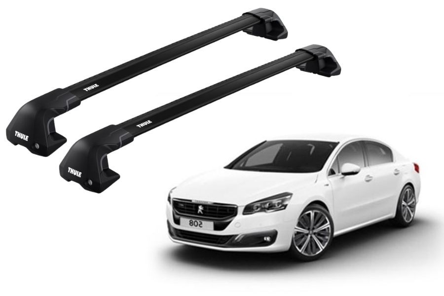 Barras THULE EDGE Flush para autos PEUGEOT 508 2011 a 2018 negro