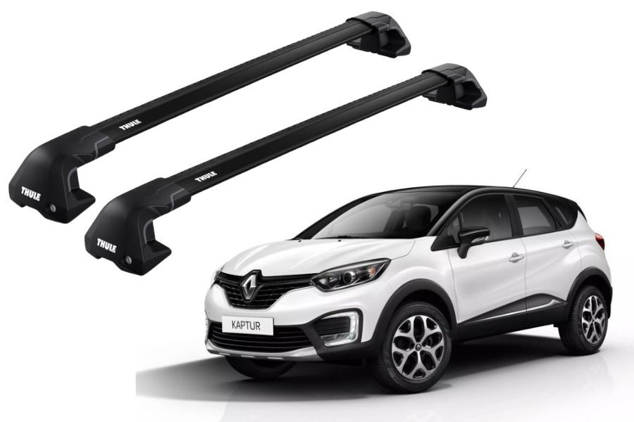 Barras THULE EDGE Flush para autos RENAULT Captur 2013 a 2019 negro