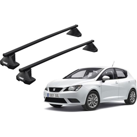 Barras THULE EVO SquareBar para autos SEAT Ibiza 2008 a 2017