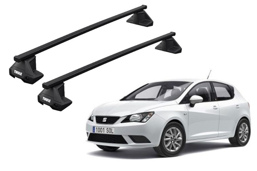 Barras THULE EVO SquareBar para autos SEAT Ibiza 2008 a 2017