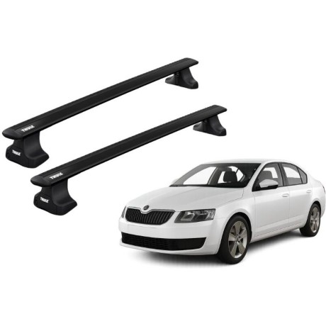Barras THULE WingBar para autos SKODA Octavia 2013 a 2020 negro