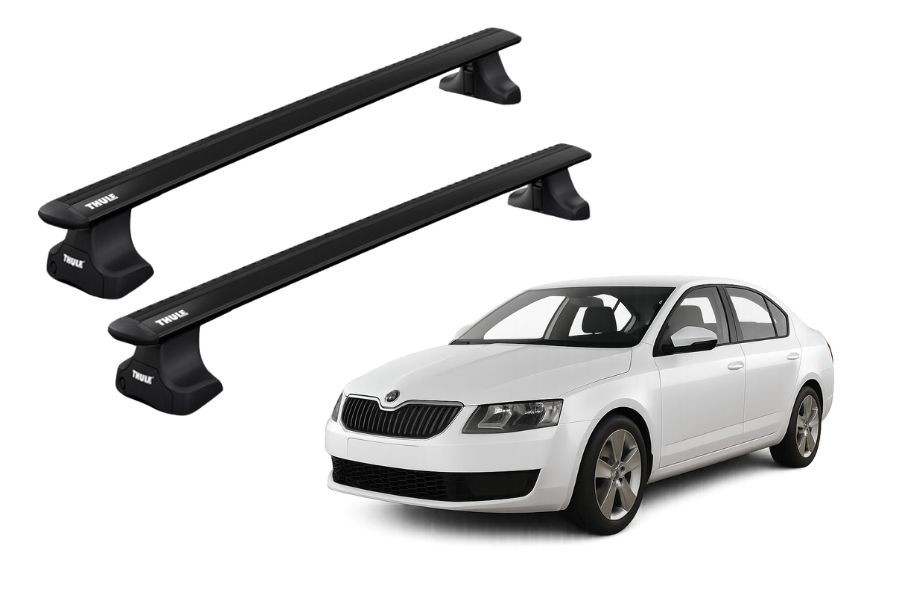 Barras THULE WingBar para autos SKODA Octavia 2013 a 2020 negro
