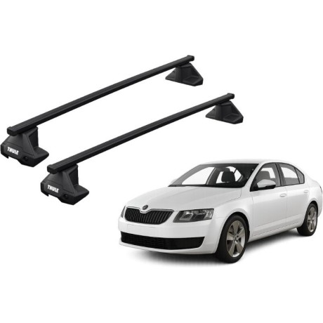 Barras THULE EVO SquareBar para autos SKODA Octavia 2013 a 2020