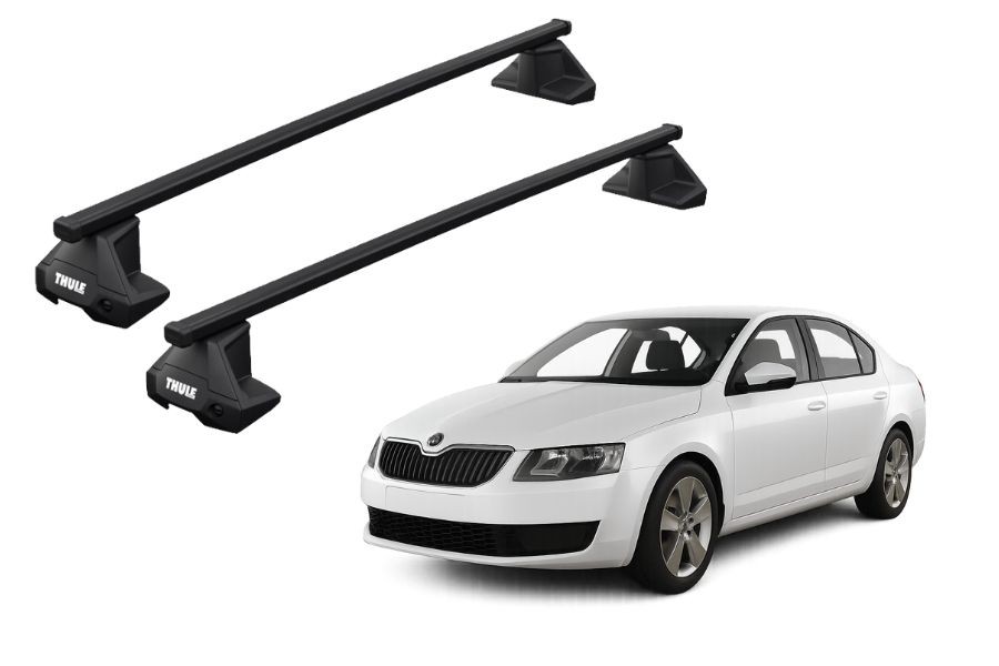 Barras THULE EVO SquareBar para autos SKODA Octavia 2013 a 2020