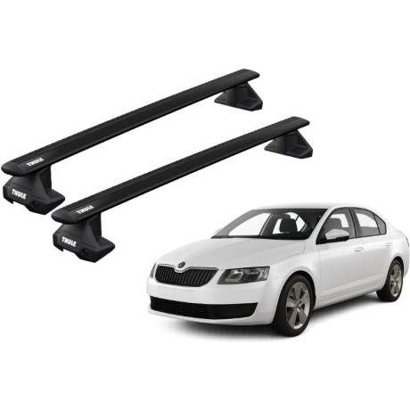 Barras THULE EVO WingBar para autos SKODA Octavia 2013 a 2020 negro