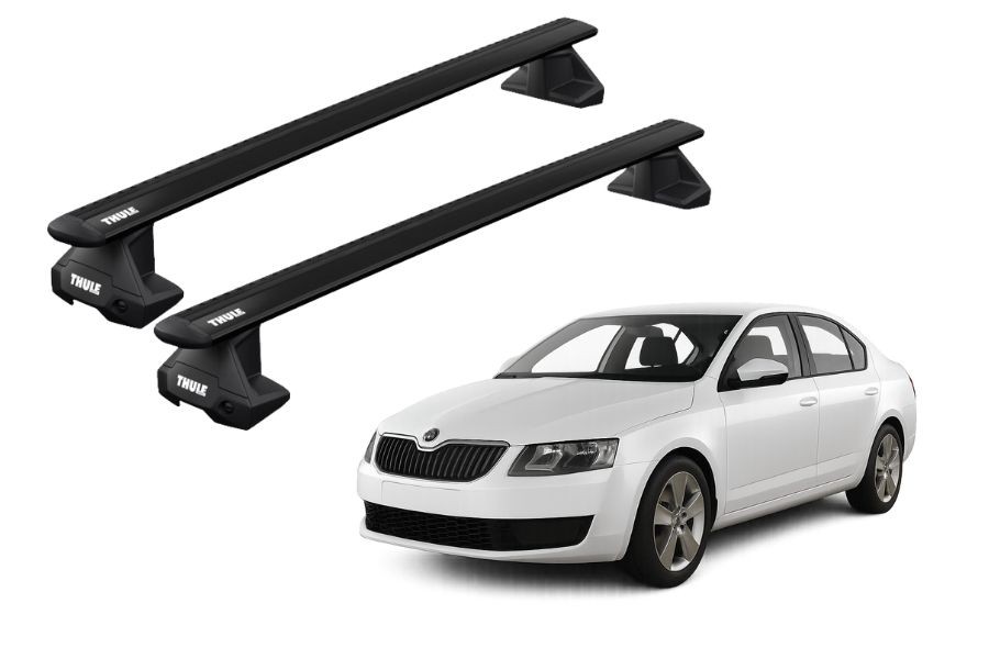 Barras THULE EVO WingBar para autos SKODA Octavia 2013 a 2020 negro