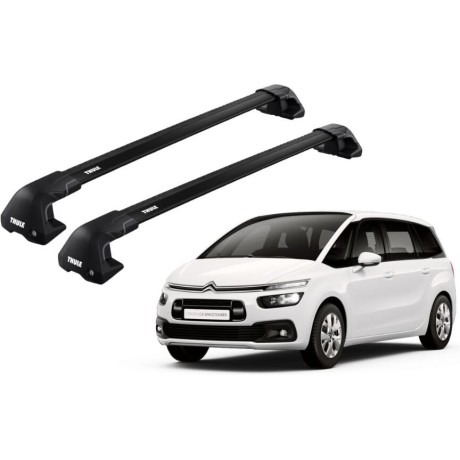 Barras THULE EDGE Flush para autos CITROEN Grand C4 SpaceTourer desde 2014 negro