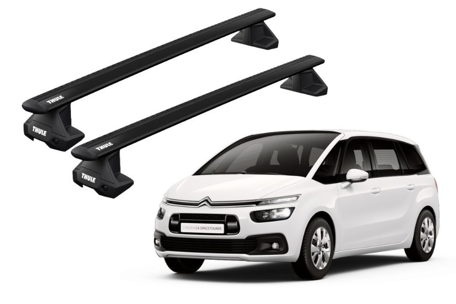 Barras THULE EVO WingBar para autos CITROEN Grand C4 SpaceTourer desde 2014 negro