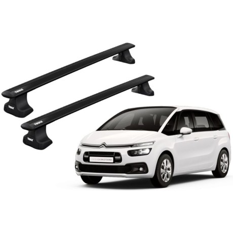 Barras THULE WingBar para autos CITROEN Grand C4 SpaceTourer desde 2014 negro