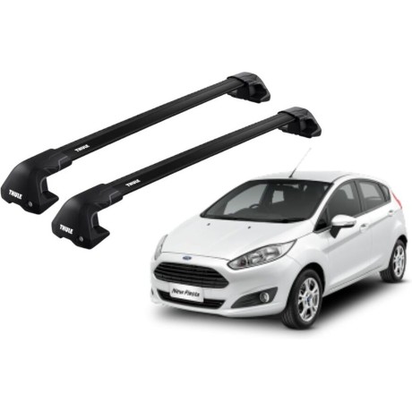 Barras THULE EDGE Flush para autos FORD Fiesta 2008 a 2017 negro