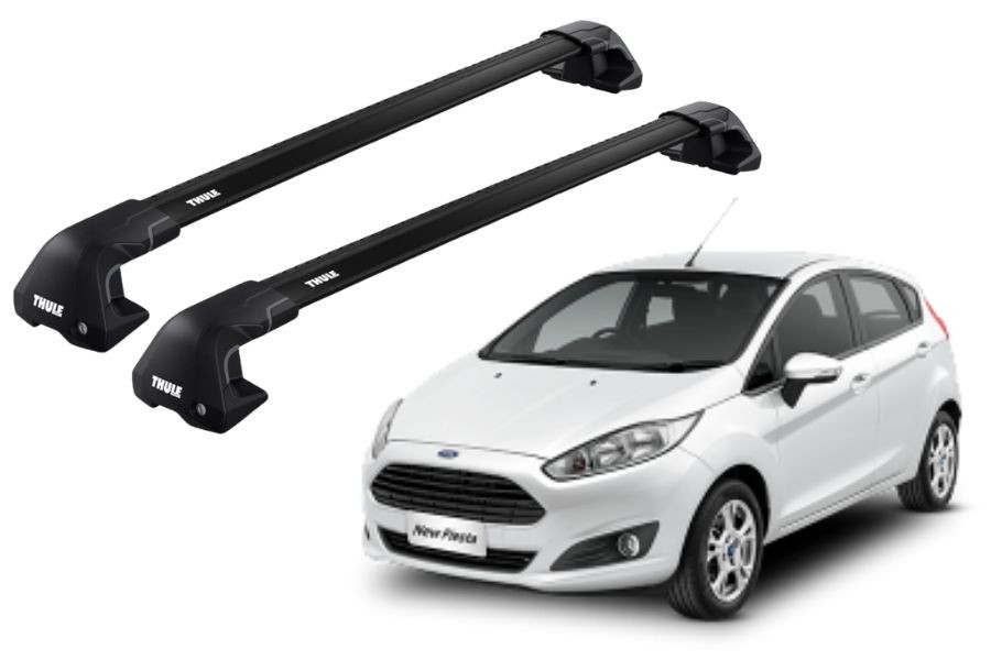 Barras THULE EDGE Flush para autos FORD Fiesta 2008 a 2017 negro