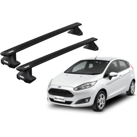Barras THULE EVO WingBar para autos FORD Fiesta 2008 a 2017 negro