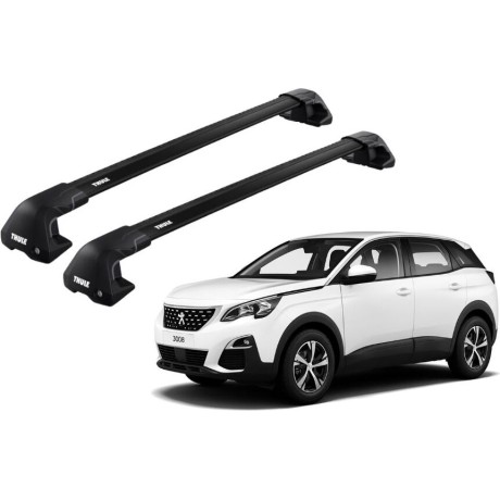 Barras THULE EDGE Flush para autos PEUGEOT 3008 desde 2017 - 2023 negro