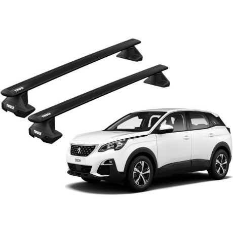 Barras THULE EVO WingBar para autos PEUGEOT 3008 desde 2017 - 2023 negro