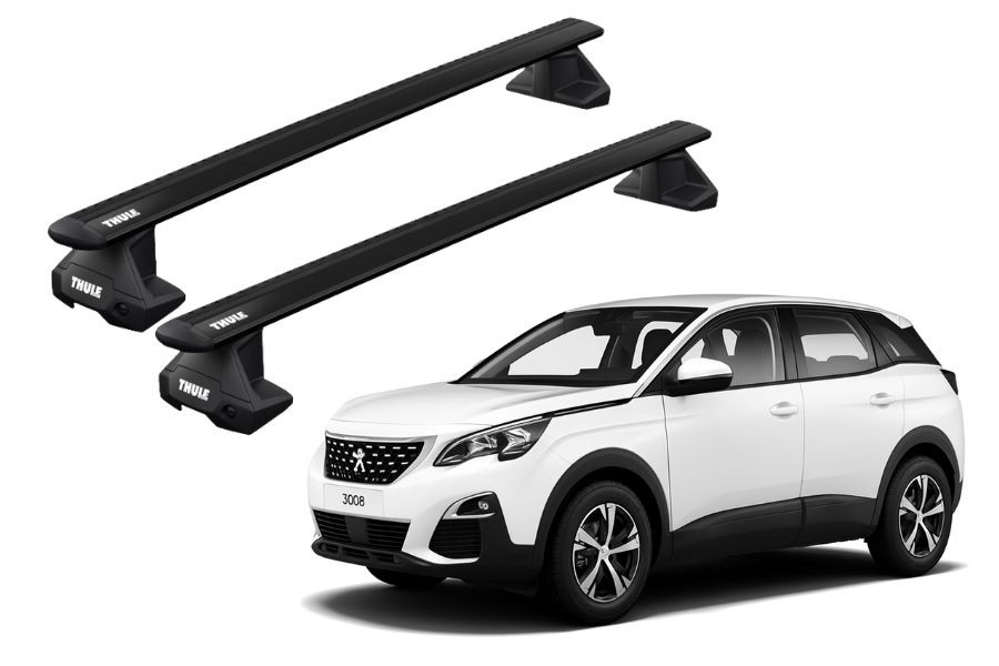 Barras THULE EVO WingBar para autos PEUGEOT 3008 desde 2017 - 2023 negro