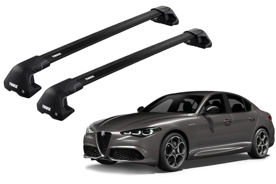 Barras THULE EDGE Flush para autos ALFA ROMEO Giulia desde 2016 negro